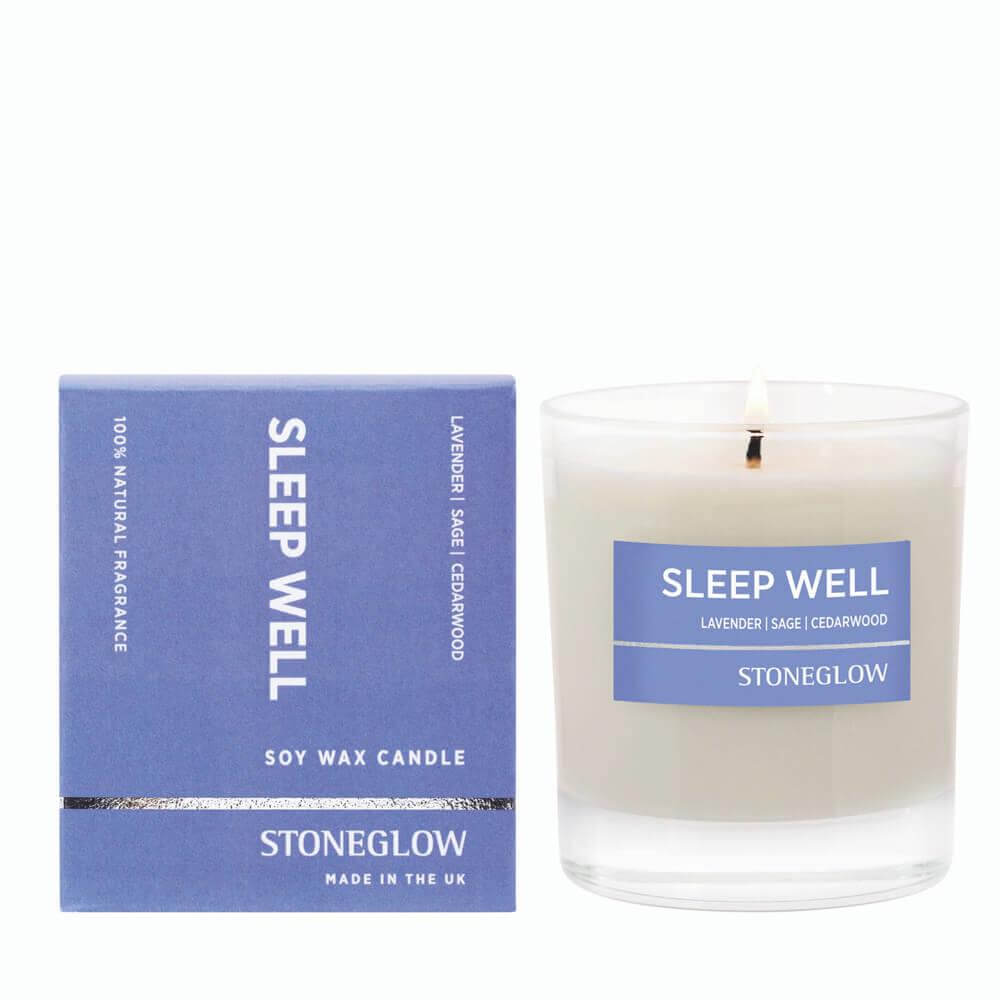 Stoneglow Wellbeing Sleep Well Lavender Sage & Cedarwood Candle Tumbler